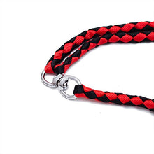 Carica l&#39;immagine nel visualizzatore di Gallery, Locisne No Guinzaglio groviglio doppio cane per 2 cani in nylon rosso e nero - Ilgrandebazar
