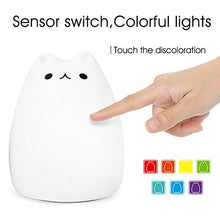 Carica l&#39;immagine nel visualizzatore di Gallery, Luce Notturna LED, ikalula molle variopinta del silicone gatto di notte... - Ilgrandebazar