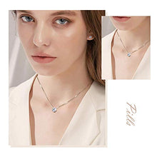 Carica l&#39;immagine nel visualizzatore di Gallery, Caiery 925 Sterling Collana e Orecchini da Donna, in Argento, con Round - Ilgrandebazar