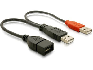 Link R10019 Sdoppiatore USB-A Femmina, 2 x a Maschio, 22.5 cm - Ilgrandebazar