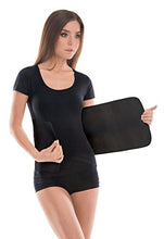 Carica l&#39;immagine nel visualizzatore di Gallery, Fascia post operatoria- Fascia dopo parto-Fascia contentiva- Cintura post operatoria- Pancera Addominale Per Compressione Сon Cottone -Altezza 24 cm UNISEX Uomo Donna Medium Nero