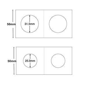 byou Cartoncini per Monete,Cardboard Coin Holder 100 pezzi 50 * 25mm+31.5mm - Ilgrandebazar