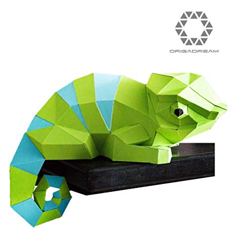 Kit camaleonte NUOVO PUZZLE 3D MODERNO di assemblarsi per la decorazione... - Ilgrandebazar