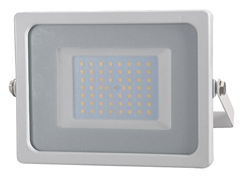 V-TAC VT-4955 Proiettore a LED, 50 W, bianco, IP65, in alluminio,... - Ilgrandebazar