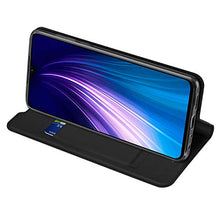 Carica l&#39;immagine nel visualizzatore di Gallery, DUX DUCIS Cover Xiaomi Redmi Note 8T, Flip Caso Custodia Pelle PU con Nero - Ilgrandebazar