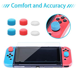HEYSTOP Custodia per Nintendo Switch, Cover Protettiva TPU-Trasparente