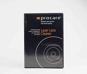 PROCARE Pulitore per lenti laser, Ideale per lettore CD, lettore DVD, unità disco ottico, Sistema di asciugatura a 6 spazzole sicuro ed efficace