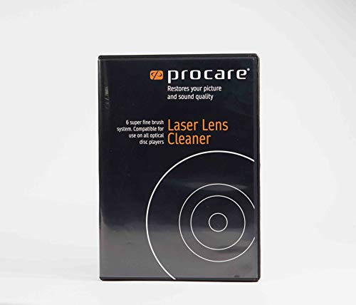 PROCARE Pulitore per lenti laser, Ideale per lettore CD, lettore DVD, unità disco ottico, Sistema di asciugatura a 6 spazzole sicuro ed efficace