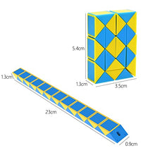 Carica l'immagine nel visualizzatore di Gallery, GOLDGE 24 Pack Mini Serpente Magico, 24 Blocchi Giocattolo Twist Cubo Puzzle Gadget Bambini Regalini Fine Festa Compleanno per Ragazzi