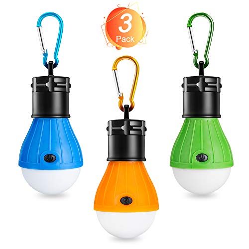 Winzwon Lampade Led Campeggio, 3 Pack Lampadina Portatile Colourful