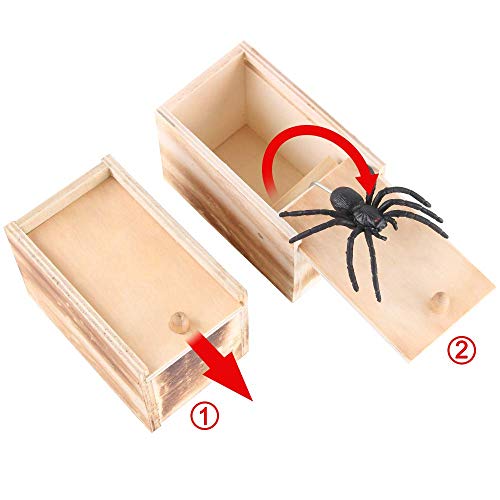 Tccydm 14 PCS Scatola Scherzo Ragno,Spider Box di Legno, Include Ragno Scatole di Scherzi,Lingua Finta,Scarafaggi Finti,Mano Finta per Carnevale di Pesce d'aprile Natale Halloween Fai da Te Tccydm 14 PCS Scatola Scherzo Ragno,Spider Box di Legno, Include Ragno Scatole di Scherzi,Lingua Finta,Scarafaggi Finti,Mano Finta per Carnevale di Pesce d'aprile Natale Halloween Fai da Te