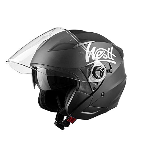 Westt Jet · Casco Moto Nero Opaco Doppia Visiera M (57-58cm), - Ilgrandebazar