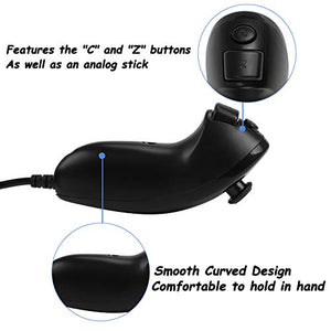 VIPITH - Controller Nunchuck per Nintendo Wii, confezione da 2 Cruz V2 Fresh...