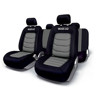 Sparco Spc SPC1019GR Set di Coprisedili per Auto, Compatibili con Airbag,...