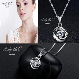 Andy & C Infinity Collana Donna Ragazza Argento 925 Cristalli Pendente Mamma... - Ilgrandebazar