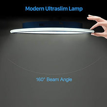 Carica l&#39;immagine nel visualizzatore di Gallery, Plafoniera Led Moderna Dimmerabile con Telecomando, Lampada Soffitto 36W Blu