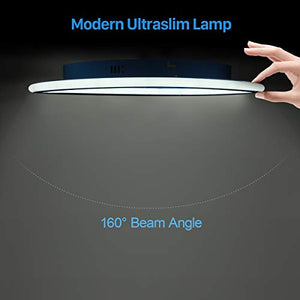 Plafoniera Led Moderna Dimmerabile con Telecomando, Lampada Soffitto 36W Blu