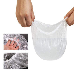 Cuffie da doccia usa e getta, 100 unità, trasparenti, con elastico, cuffie... - Ilgrandebazar