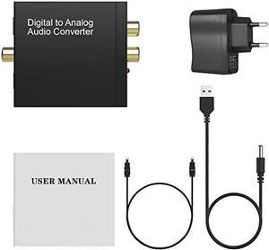 Convertitore Audio Digitale Analogico, 192Khz Adattatore Ottico RCA da...