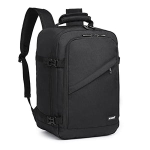KONO Zaino da Viaggio 40x20x25 Zaino Ryanair Bagaglio a Mano per Sotto il Sedile Borsa (Nero)
