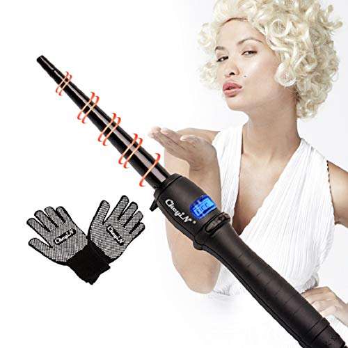 inkint Ferro 9-19mm Arricciacapelli Ceramica, Professionale nero sicuro - Ilgrandebazar