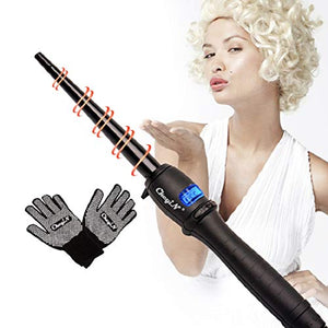 inkint Ferro 9-19mm Arricciacapelli Ceramica, Professionale nero sicuro - Ilgrandebazar