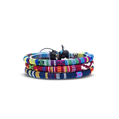 Made by Nami Braccialetto Surfer Boho - Donna e Uomo - Accessori Fatti a Mano per Festa in Spiaggia - Etnico Hippie - 100% Impermeabile e Regolabile - Amicizia Ragazze (set di 3#2)