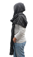 Carica l&#39;immagine nel visualizzatore di Gallery, Sciarpa con cappuccio, unisex col. Grigio - Ilgrandebazar