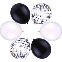 Carica l&#39;immagine nel visualizzatore di Gallery, Jovitec 30 Pezzi 12 Pollici Palloncini in Lattice di Bianco E Nero - Ilgrandebazar