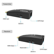 Carica l'immagine nel visualizzatore di Gallery, PORTTA HDMI Extender 50m (164ft) Adattatore Micro USB Cavo CAT6 Supporto per...