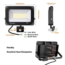 Carica l&#39;immagine nel visualizzatore di Gallery, Onforu 2 Pezzi 60W faretto con sensore, 6000LM di movimento, IP66... - Ilgrandebazar