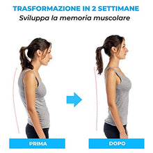 Carica l'immagine nel visualizzatore di Gallery, Correttore Posturale Uomo e Donna - Tutore medico + Fascia Elastica + Due...