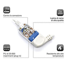 Carica l&#39;immagine nel visualizzatore di Gallery, EW3800 - Prolunga elettrica bianca 3mt, spina Italiana 10A 90° Bianco - Ilgrandebazar
