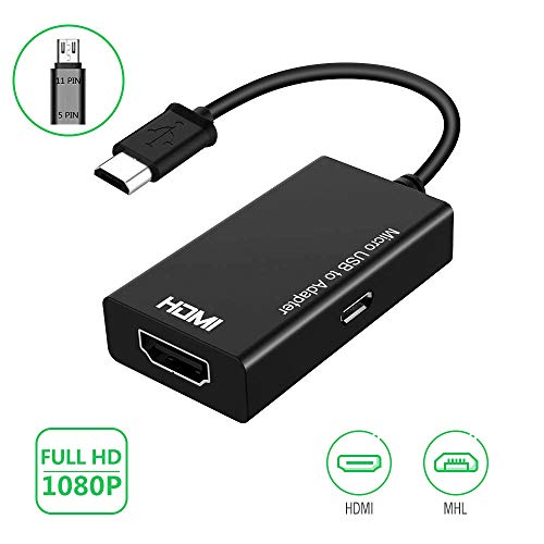 Convertitore Micro USB a HDMI, Adattatore Cavo da MHL a HDMI con Uscita Nero - Ilgrandebazar