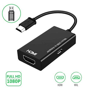 Convertitore Micro USB a HDMI, Adattatore Cavo da MHL a HDMI con Uscita Nero - Ilgrandebazar