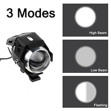 Carica l&#39;immagine nel visualizzatore di Gallery, PROZOR 2PZ Luci Anteriori per Moto con Interruttore 15W 3000LM Lampada Nero - Ilgrandebazar