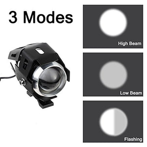 PROZOR 2PZ Luci Anteriori per Moto con Interruttore 15W 3000LM Lampada Nero