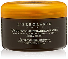 Carica l&#39;immagine nel visualizzatore di Gallery, L&#39;Erbolario, Unguento Super Abbronzante, con Carota, Mallo di Noce e Aloe,...