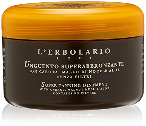 L'Erbolario, Unguento Super Abbronzante, con Carota, Mallo di Noce e Aloe,...