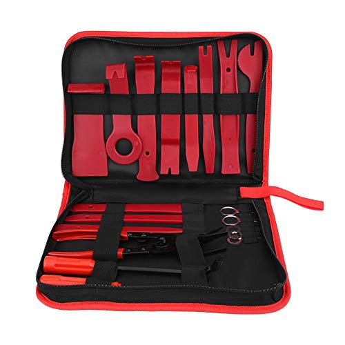 EBTOOLS 19Pcs Strumento di Rimozione Auto Kit Utensile Smontaggio, rosso - Ilgrandebazar