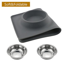 Carica l'immagine nel visualizzatore di Gallery, TedGem Ciotola Cane Ciotole per Cani e Gatti in Acciaio Inox con Tappetino... - Ilgrandebazar
