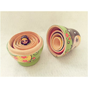 ULTNICE Bambola russa matrioska di legno Matryoshka 5 pezzi - Ilgrandebazar