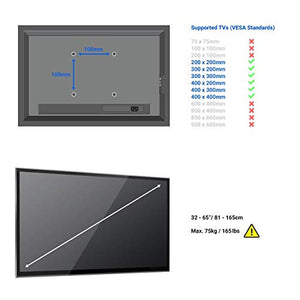 deleyCON MK-W-2 – Universal Staffa a Muro per TV - Hasta 75 kg- Inclinación - Ilgrandebazar