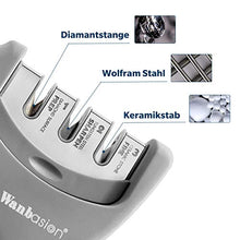 Carica l'immagine nel visualizzatore di Gallery, Wanbasion Grigio Affilacoltelli da Cucina Professionale Manuale Sharp,...