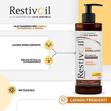 Carica l'immagine nel visualizzatore di Gallery, RestivOil Fisiologico Shampoo Nutriente per Capelli, Olio Fisiologico con Azione Idratante Protettiva e Riparatrice, per Capelli da Normali a Grassi, 400 ml
