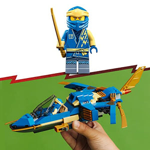 LEGO 71784 NINJAGO Jet-Fulmine di Jay - EVOLUTION, Set Aereo Giocattolo Potenziabile, Aeroplano da Costruire, Idea Regalo di Compleanno per Bambini e Bambine