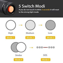 Carica l&#39;immagine nel visualizzatore di Gallery, Torce Elettriche Portatili,Super Luminoso-2000LM BINKE Torcia CREE LED Nero - Ilgrandebazar