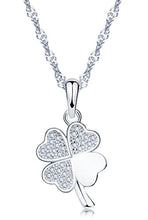 Carica l'immagine nel visualizzatore di Gallery, Yumilok, ciondolo a forma di quadrifoglio portafortuna in argento Sterling... - Ilgrandebazar