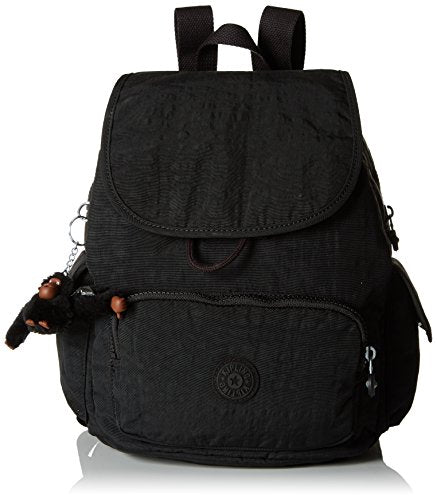 Kipling City Pack S, Zaini Donna, Blu, 27x33.5x19 cm Nero (True Black)