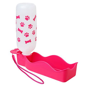 Anpetbest Dispenser d'Acqua per Cani distributore acqua 11 oz(325ML), Rosa